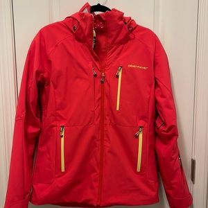 Obermeyer Ski Jacket Orange/Yellow Size 8 Like New Pockets Everywhere